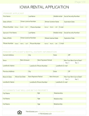 Rental Application Form