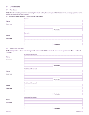 UK Bare Trust Form