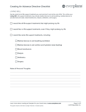 Advance Directive Checklist