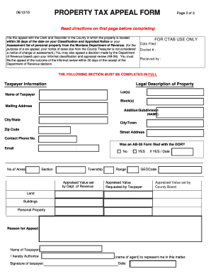 Montana Property Tax Appeal Form
