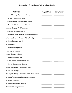 Campaign Coordinator Planning Guide