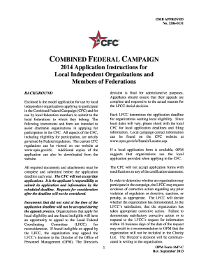 Combined Federal Campaign Application