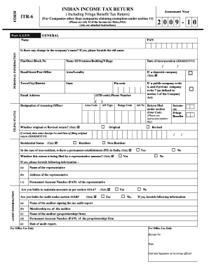 Indian Income Tax Return ITR-6