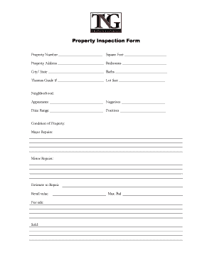 Property Inspection Form