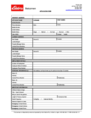 Residential Rental Application Form