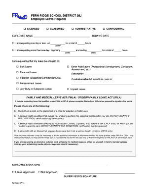 Employee Leave Request Form