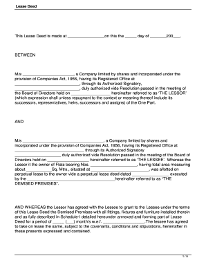 Commercial Lease Deed