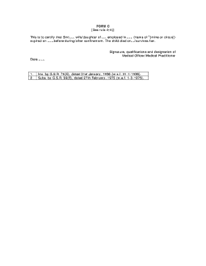Maternity Leave Certificate