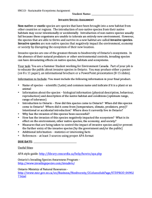 Invasive Species Assignment
