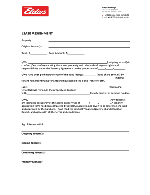 Lease Assignment Form