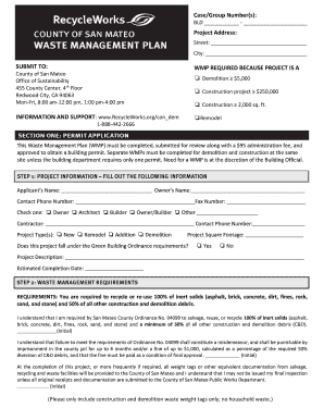 San Mateo County Waste Management Plan