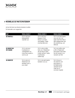 WERKBLAD DE PARTICIPATIEBOOM