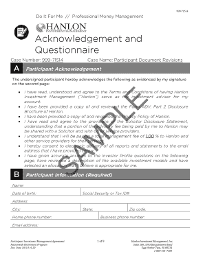 Participant Investment Management Agreement