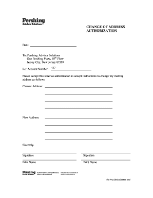 Change of Address Authorization