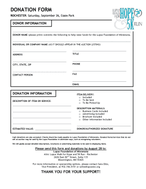 Lupus Foundation Donation Form