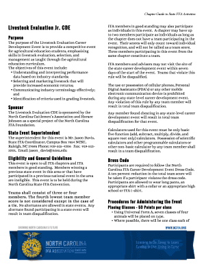Livestock Evaluation CDE Guide