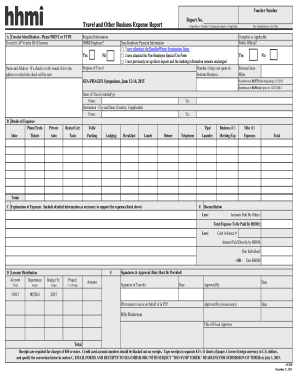 Travel and Other Business Expense Report