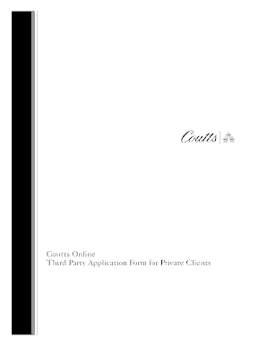 Coutts Online Third Party Application Form