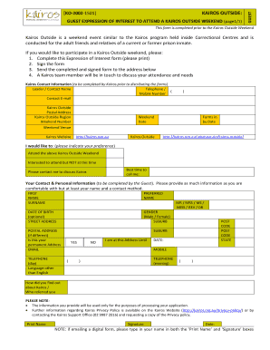 Kairos Outside Expression of Interest Form