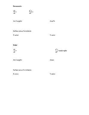BC Calculus Parametric and Polar Curves Worksheet