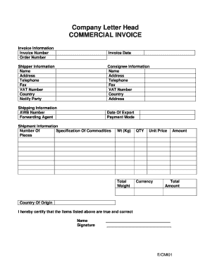 Commercial Invoice