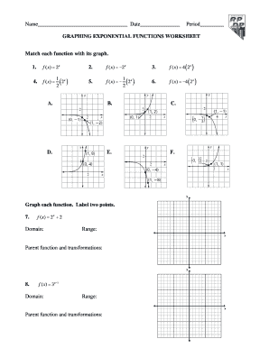Graphing Exponential Functions Worksheet