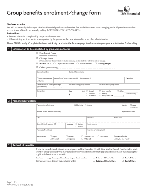 Group Benefits Enrolment/Change Form