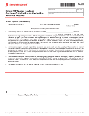 Group RSP Purchase Authorization Form