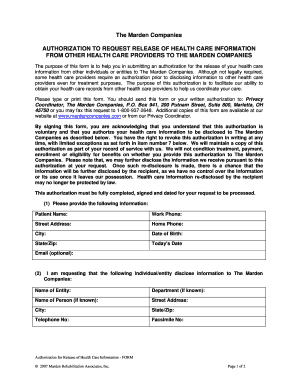 Authorization to Release Health Care Information
