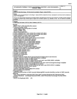 Region 1 VHF Contest Log Exchange Format