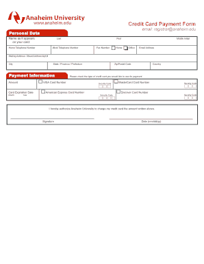 Credit Card Payment Form