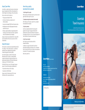 Cover-More Travel Insurance Enrolment Form