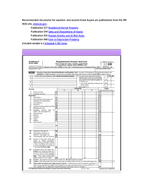 IRS Schedule E Form