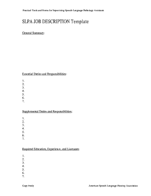 SLPA JOB DESCRIPTION Template - mitchelltechedu