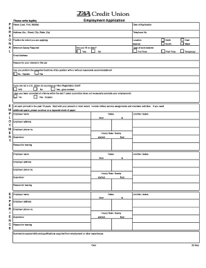 Employment Application Form