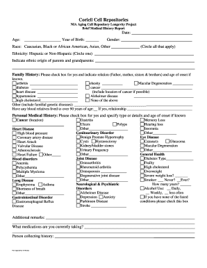 Brief Medical History Report