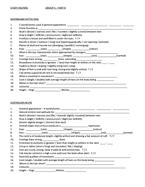 Dog Breed Study Guide