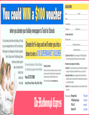 Holiday Coupon for Newspaper Donation