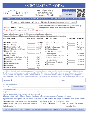 Faith Direct Enrollment Form