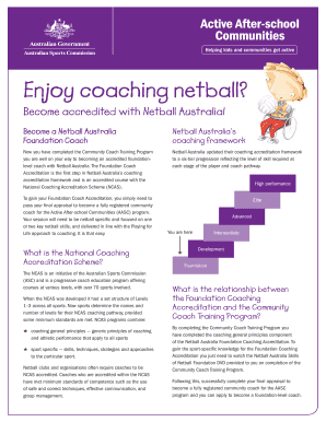 Netball Australia Foundation Coach Accreditation