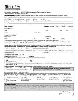 NASW Membership Application Form