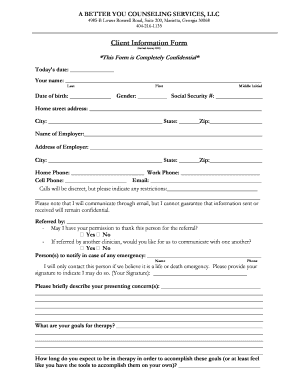 Client Information Form