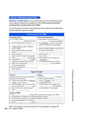 Notetaking Study Guide