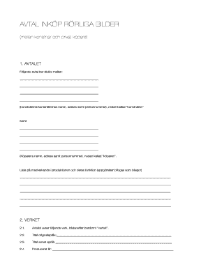 Purchase Agreement for Moving Images