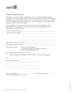 Third Party Authorisation Form