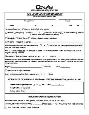 Leave of Absence Request Form