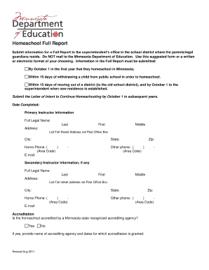Minnesota Homeschool Full Report