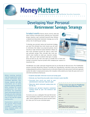 Retirement Savings Strategy Newsletter