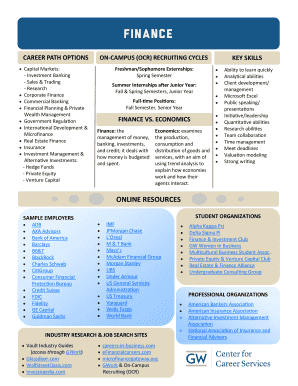 Finance Career Path Resume Template
