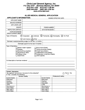 Allied Medical General Application